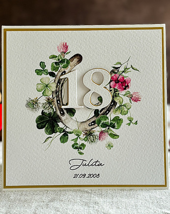 Personalizowana kartka na 18 urodziny, BH 36, Anna Art and Crafts