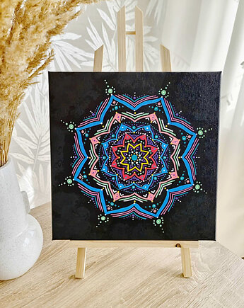 Obraz na płótnie z intencją Mandala Kosmiczna Harmonia, Barwny Zakątek