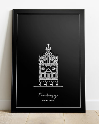 Plakat Architektura - Rzeszów - Ratusz, Peszkowski Graphic