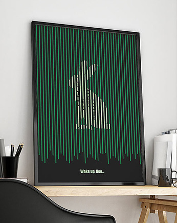 Matrix - Follow the White Rabbit - plakat 50x70 cm, minimalmill