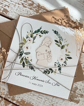 Zaproszenia komunijne z pełną personalizacją handmade, sorte