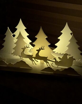 Świąteczna scenka 3D z podświetleniem, tworedears