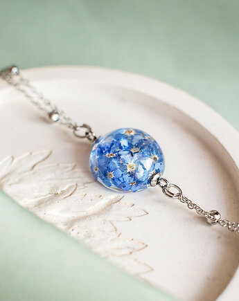 Bransoletka z niezapominajkami, nature gift