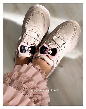 Biżuteryjne  Klipsy do butów NEW, Pudrowy Różowy
