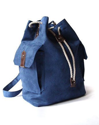 torba - navy blue&chocolate&dots - zamówienie, elfagado