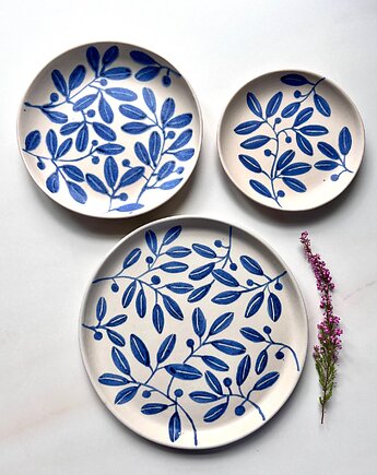 Talerz w listki duży, Misa Pracownia Ceramiczna