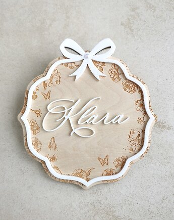 Tabliczka do zdjęć dla noworodka, tabliczka z imieniem dla dziewczynki, ONAiON