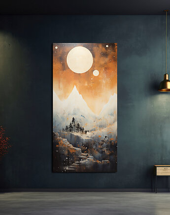 Góry Diuny - Obraz na płótnie - Druk, Rama - Impresjonizm, Loft #26, Black Sapphire Art