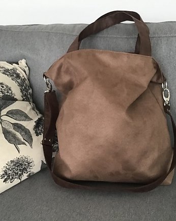 Torba na ramię XL - brąz, czekolada, PRACOWNIA 166
