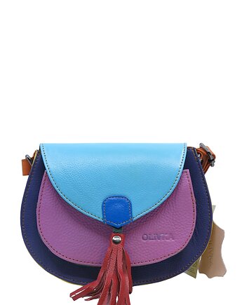 Torebka skórzana damska listonoszka oryginalna kolorowa zero waste OLIVKA, Olivka Warsaw