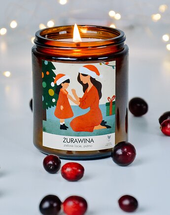 Świeca sojowa ŻURAWINA 220g, Ładne Kwiatki