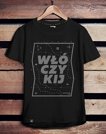Koszulka męska WŁÓCZYKIJ czarna, Szwendam sie