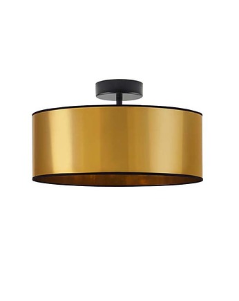 Złota lampa sufitowa do salonu w stylu loft WENECJA MIRROR fi - 30 cm, LYSNE
