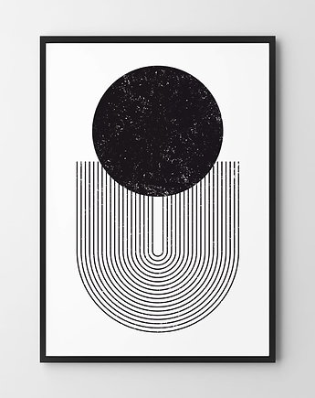 Plakat Czarna geometria abstrakcja minimalistyczna v3, HOG STUDIO