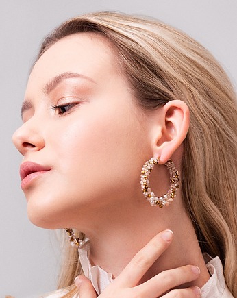 Kolczyki pozłacane Stardust earrings, Republika jewelry