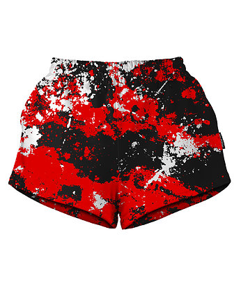 Shorty Spodenki Damskie DR.CROW Marble Black Red, DrCrow