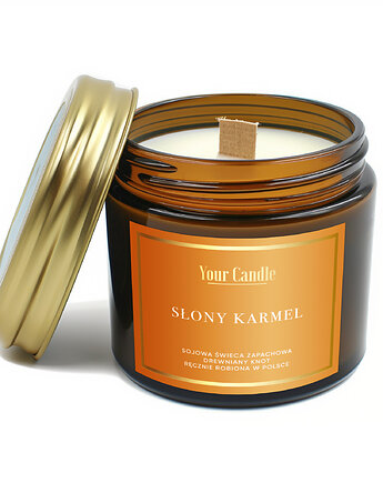 Świeca zapachowa sojowa Słony Karmel 120ml- Your Candle, Your Candle