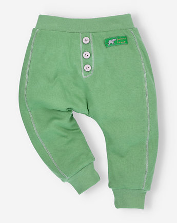 Zielone spodnie niemowlęce SAFARI ADVENTURE z bawełny organicznej dla chłopca, Nini