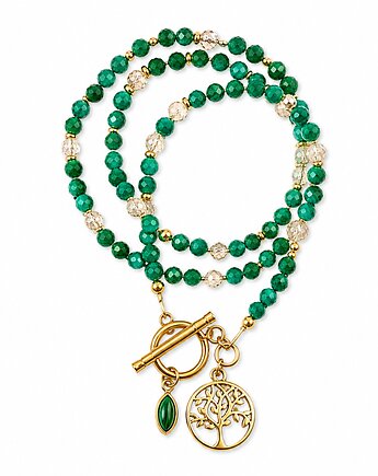 Klasyczny drzewo malachit cytryn, NESSING handmade