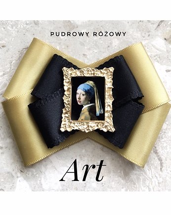 Brosza  ART z obrazem Dziewczyna z perłą NEW 1szt, Pudrowy Różowy