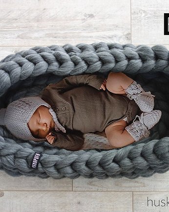 Kokon  gniazdko dla niemowlaka 100% wełna, PANAPUFA