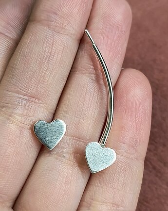 Komplet kolczyk i nausznica SILVER HEART, ZIĘBA