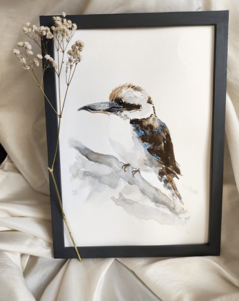 Akwarela kookaburra - dacelo, Wiktoria Borys Art