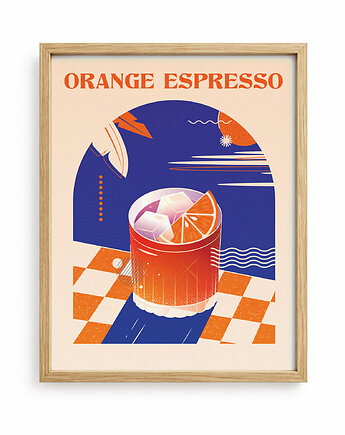 Plakat Orange espresso, Ewelina Gąska