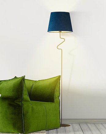 Nowoczesna lampa podłogowa z welurowym abażurem FOGO VELUR, LYSNE