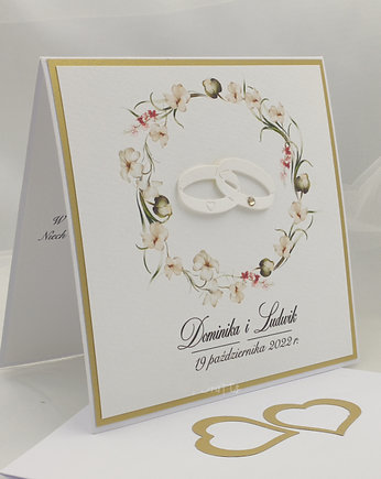 Kartka na ślub z personalizacją w ozdobnej kopercie W 59, Anna Art and Crafts