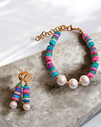 RAZEM TANIEJ! bransoletka i kolczyki SUMMER collection, kaktusia