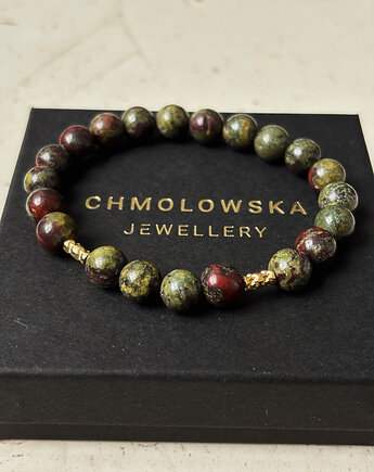 Bransoletka męska Jaspis Smocza Krew, Chmolowska Jewellery