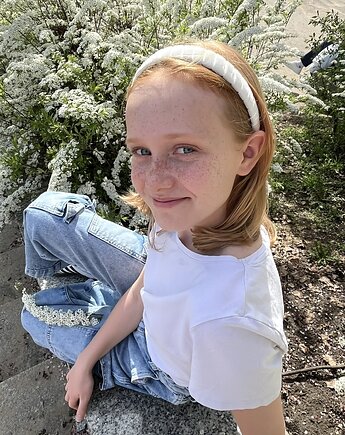 Rogalikowa biała opaska White, Volie Line