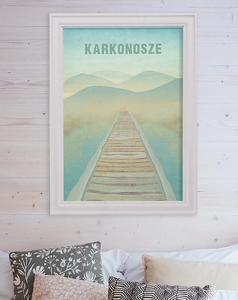 Plakat Karkonosze - grafika z górami, minimalmill