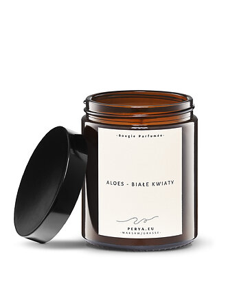 Świeca zapachowa - Aloes, Białe kwiaty, Perya