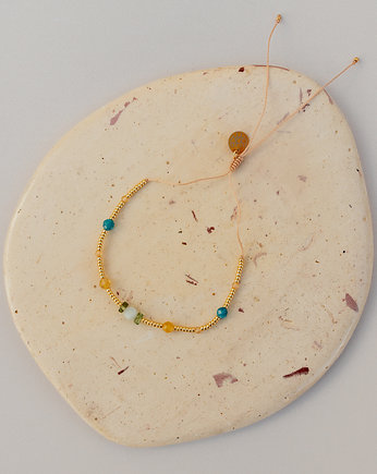 Bransoletka Odwaga - Akwamaryn Apatyt Cytryn, w hand works