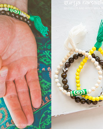 Surya Namaskar B bransolety mala Zestaw dla JOGI, NOMAD ACCESSORIES