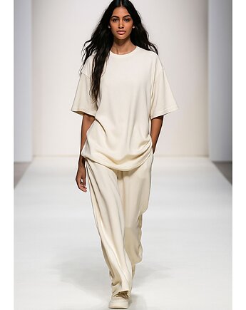 T-shirt ecru oversize YY500330, YULIYA BABICH