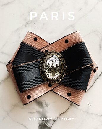 Kolekcja PARIS  z grafiką retro w stylu francuskim, Pudrowy Różowy