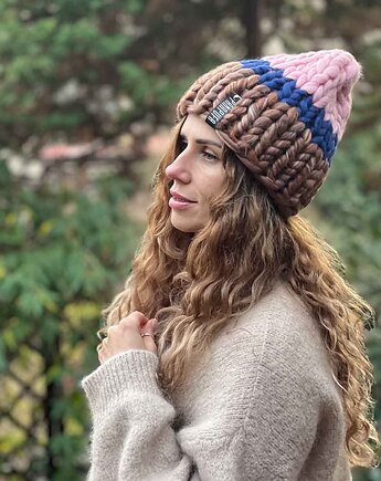100% MERINO CZAPKA, PANAPUFA