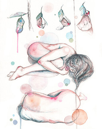 Metamorfoza, wydruk 21x30 cm, JUST ILUST Justyna Małczak
