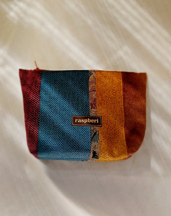 Kosmetyczka damska MAXI patchwork, raspberi