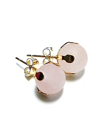 Dots - kwarc pink /alloys collection/ - sztyfty, KiKa pracownia
