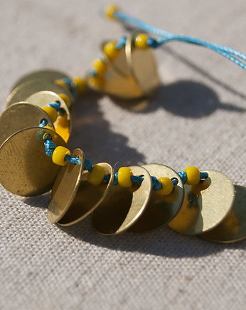 Bransoletka Discs Turqouise&Yellow, Las Manos