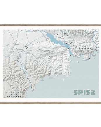 Polska  Spisz / plakat mapa, maps by P