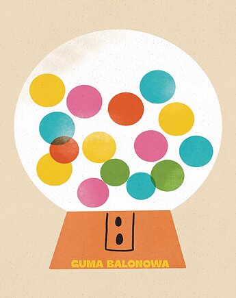 Plakat Guma balonowa, MUKI design