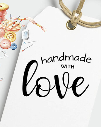 Napis handmade with love, ALE Pomysl