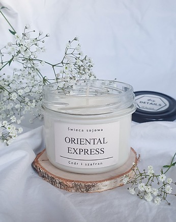 Naturalna świeca sojowa - Oriental express - 235 ml, Hey details