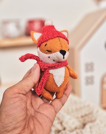 Lisek kieszonkowa maskotka, zabawka leśne zwierzątko, TuliTysie