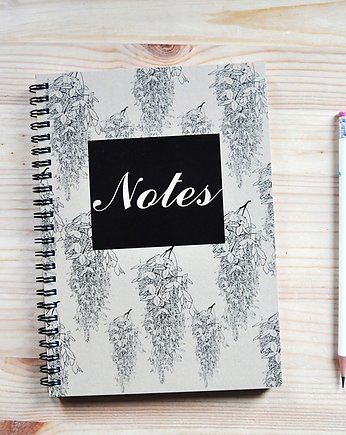 Notes z grafiką w japońskim stylu papier recykling, Sowia Aleja